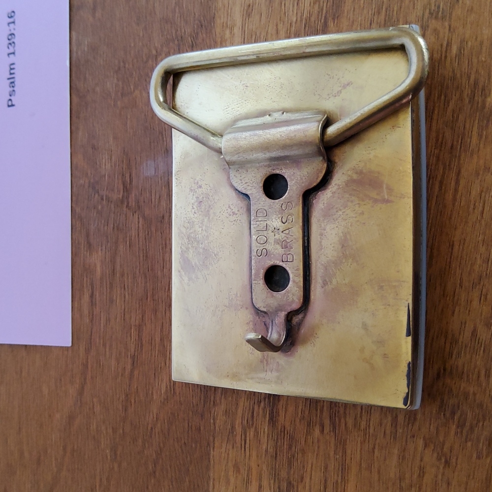 Solid Brass With MOP beltbuckle - Picture 4 of 8